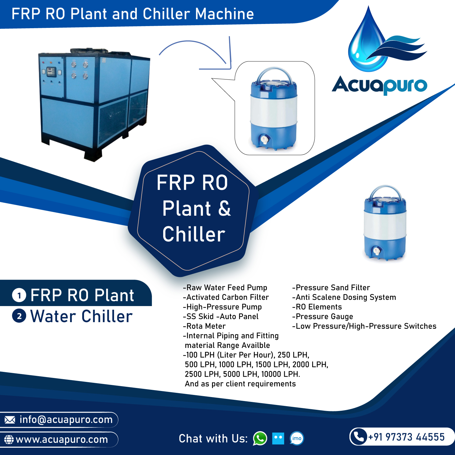 FRP RO Plant And Water Chiller Plant Manufacturers in Ahmedabad